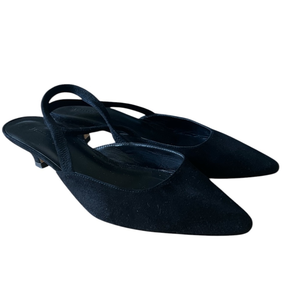 Jenni Kayne black suede kitten heel size 8 - Picture 5 of 10